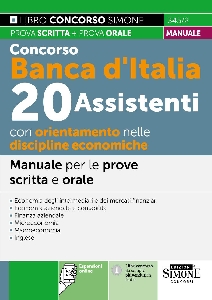 CONCORSO BANCA D'ITALIA 20 ASSISTENTI CO