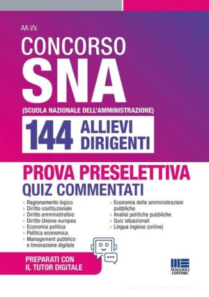 CONCORSO SNA 144 ALLIEVI DIRIGENTI. PROV