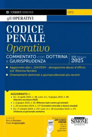CODICE PENALE OPERATIVO. COMMENTATO CON