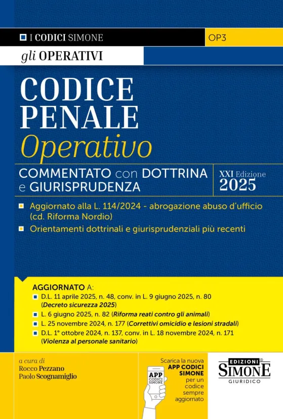CODICE PENALE OPERATIVO. COMMENTATO CON
