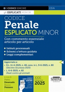 E3/A CODICE PENALE ESPLICATO MINOR