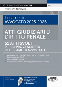54/2 ESAME AVVOCATO ATTI DIRITTO PENALE