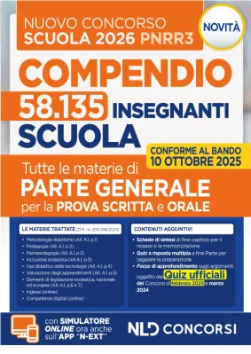CONCORSO SCUOLA PNRR3. COMPENDIO 58135 I