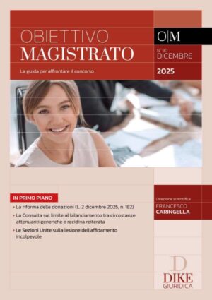 OBIETTIVO MAGISTRATO DICEMBRE 2025