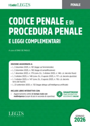CODICE PENAL E DI PROCEDURA PENALE 2026