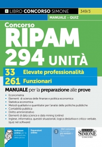 CONCORSO RIPAM 294 UNITÀ – 33 ELEVATE PR