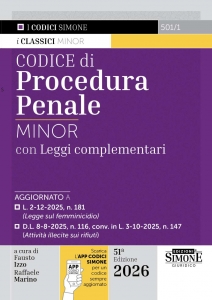 CODICE DI PROCEDURA PENALE MINOR CON LEG