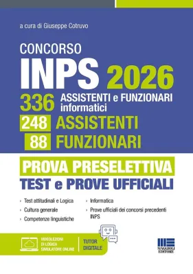 CONCORSO INPS 2026. 336 ASSISTENTI E FUN