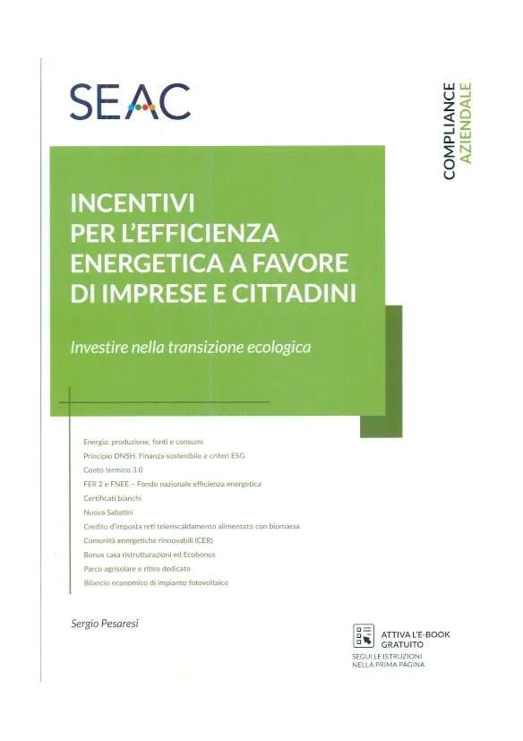 INCENTIVI PER L'EFFICIENZA ENERGETICA A FAVORE DI IMPRESE E CITTADINI