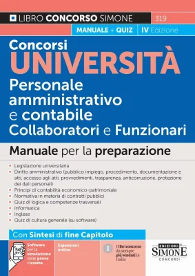 319 CONCORSI UNIVERSITA' PERSONALE AMMI.