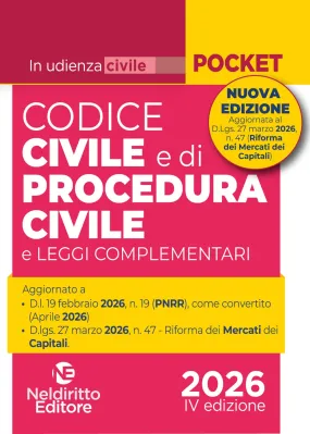 CODICE CIVILE E PROCEDURA CIVILE 2026