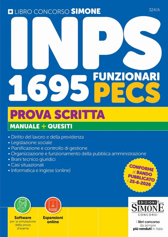 INPS 1695 FUNZIONARI PECS PROVA SCRITTA